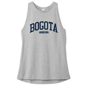 Bogota Colombia College University Style Ladies PosiCharge Tri-Blend Wicking Tank