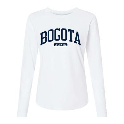 Bogota Colombia College University Style Womens Cotton Relaxed Long Sleeve T-Shirt