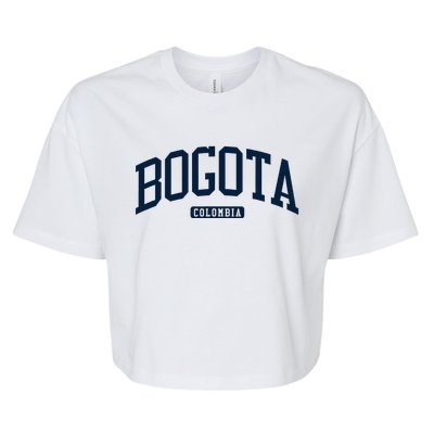 Bogota Colombia College University Style Bella+Canvas Jersey Crop Tee