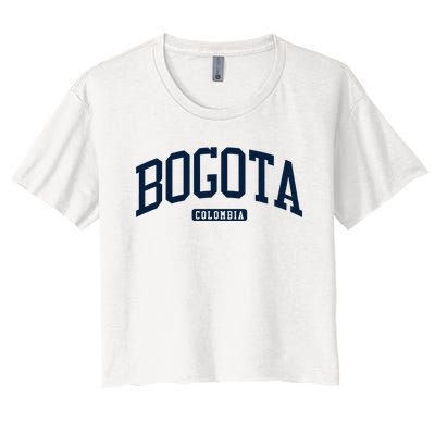 Bogota Colombia College University Style Women's Crop Top Tee