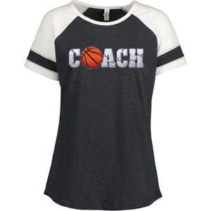 Basketball Coach Coaching Assistant Coach Basketball Team Funny Gift Enza Ladies Jersey Colorblock Tee