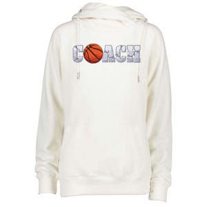 Basketball Coach Coaching Assistant Coach Basketball Team Funny Gift Womens Funnel Neck Pullover Hood