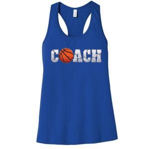 Basketball Coach Coaching Assistant Coach Basketball Team Funny Gift Women's Racerback Tank