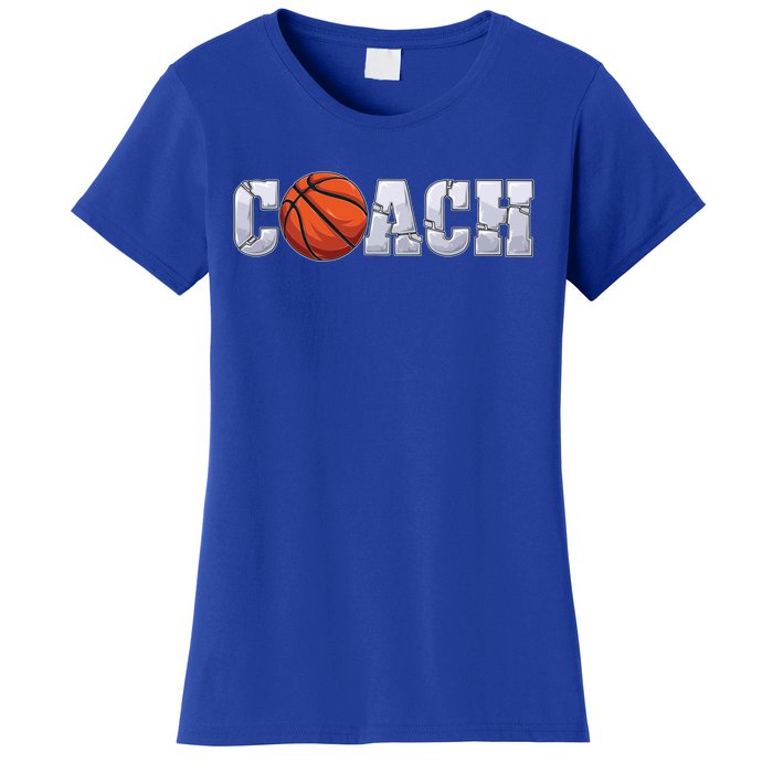 Basketball Coach Coaching Assistant Coach Basketball Team Funny Gift Women's T-Shirt