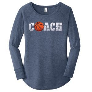 Basketball Coach Coaching Assistant Coach Basketball Team Funny Gift Women's Perfect Tri Tunic Long Sleeve Shirt