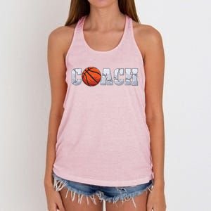 Basketball Coach Coaching Assistant Coach Basketball Team Funny Gift Women's Knotted Racerback Tank