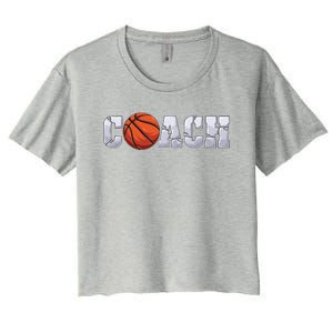 Basketball Coach Coaching Assistant Coach Basketball Team Funny Gift Women's Crop Top Tee