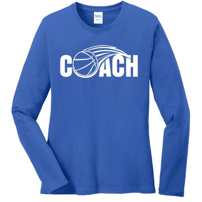 Basketball Coach Coaching Basketballer Trainer Gift Ladies Long Sleeve Shirt