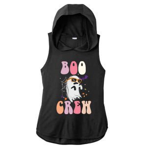 Boo Crew Cute Ghost Halloween Costume Spooky Season Cute Gift Ladies PosiCharge Tri-Blend Wicking Draft Hoodie Tank