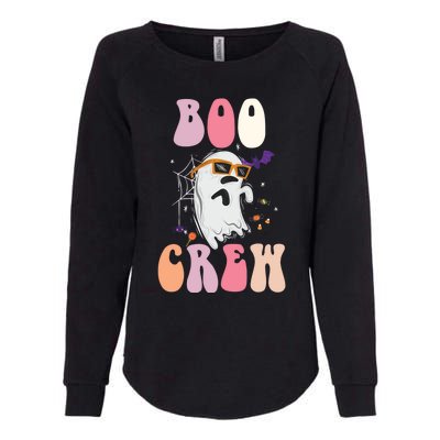 Boo Crew Cute Ghost Halloween Costume Spooky Season Cute Gift Womens California Wash Sweatshirt