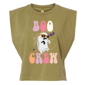 Boo Crew Cute Ghost Halloween Costume Spooky Season Cute Gift Garment-Dyed Women's Muscle Tee