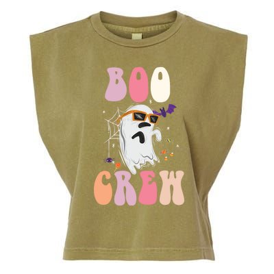 Boo Crew Cute Ghost Halloween Costume Spooky Season Cute Gift Garment-Dyed Women's Muscle Tee