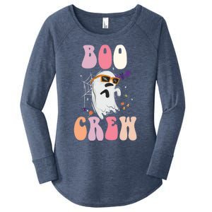 Boo Crew Cute Ghost Halloween Costume Spooky Season Cute Gift Women's Perfect Tri Tunic Long Sleeve Shirt