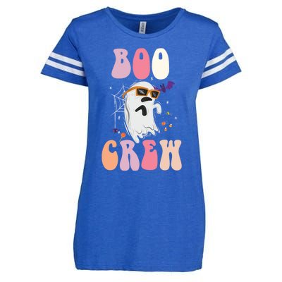 Boo Crew Cute Ghost Halloween Costume Spooky Season Cute Gift Enza Ladies Jersey Football T-Shirt