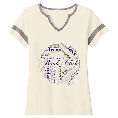 Book Club custom design Belmoun  Ladies Halftime Notch Neck Tee