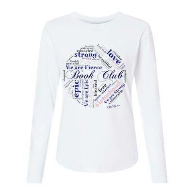 Book Club custom design Belmoun  Womens Cotton Relaxed Long Sleeve T-Shirt