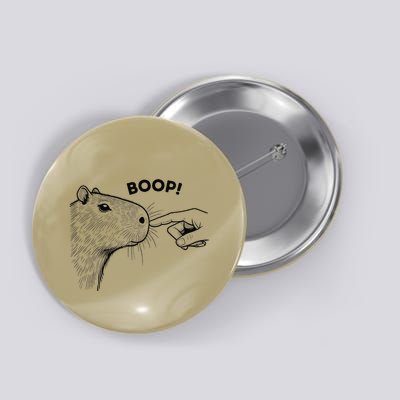 Boop Capybara Cute Capybara Lover Button