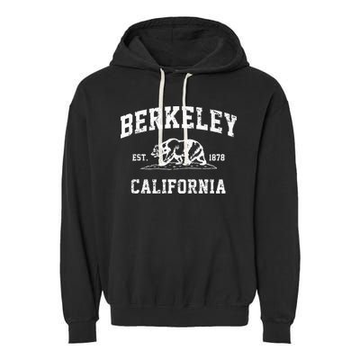 Berkeley California CA Retro Vintage Cali Bear Republic Garment-Dyed Fleece Hoodie