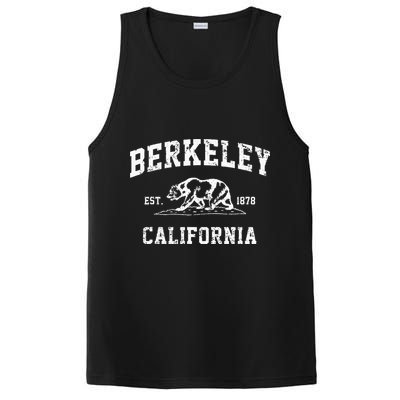 Berkeley California CA Retro Vintage Cali Bear Republic PosiCharge Competitor Tank