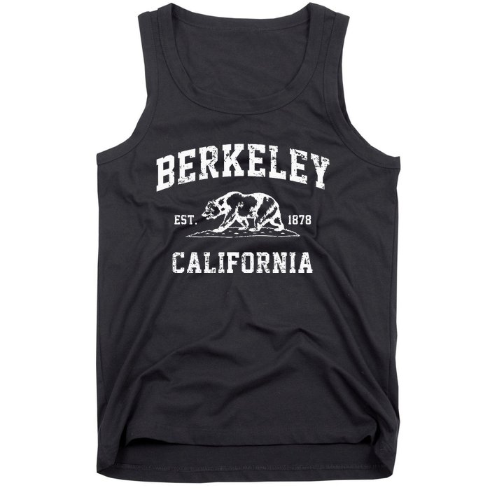 Berkeley California CA Retro Vintage Cali Bear Republic Tank Top