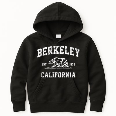 Berkeley California CA Retro Vintage Cali Bear Republic Kids Hoodie