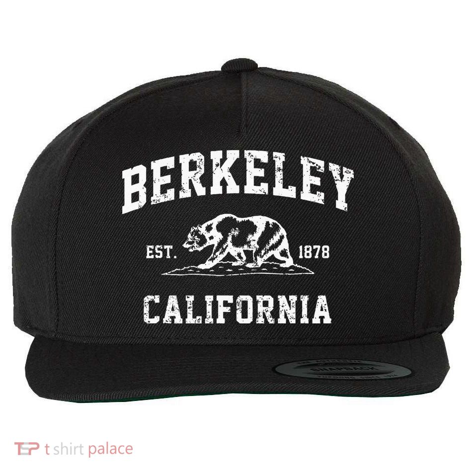 Berkeley California CA Retro Vintage Cali Bear Republic Wool Snapback Cap