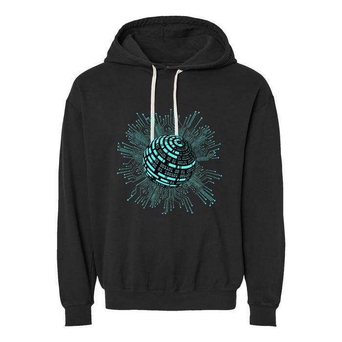 Binary Coding Computer Nerd Geeks Programmer Funny Coding  Garment-Dyed Fleece Hoodie