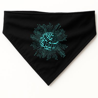 Binary Coding Computer Nerd Geeks Programmer Funny Coding  USA-Made Doggie Bandana