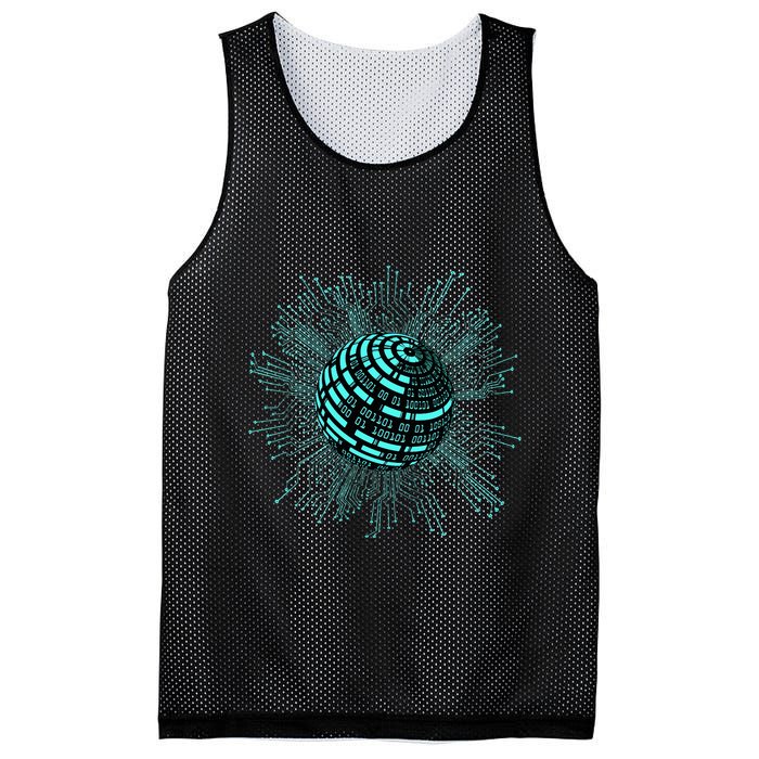 Binary Coding Computer Nerd Geeks Programmer Funny Coding  Mesh Reversible Basketball Jersey Tank