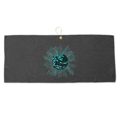 Binary Coding Computer Nerd Geeks Programmer Funny Coding  Large Microfiber Waffle Golf Towel