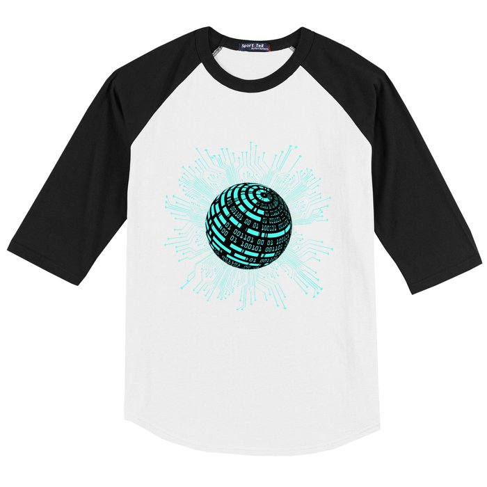 Binary Coding Computer Nerd Geeks Programmer Funny Coding  Baseball Sleeve Shirt