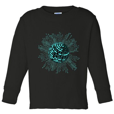 Binary Coding Computer Nerd Geeks Programmer Funny Coding  Toddler Long Sleeve Shirt