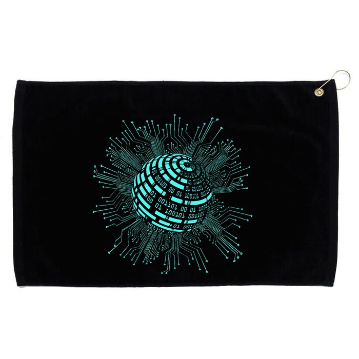Binary Coding Computer Nerd Geeks Programmer Funny Coding  Grommeted Golf Towel