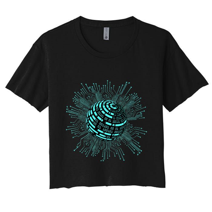 Binary Coding Computer Nerd Geeks Programmer Funny Coding  Crop Top