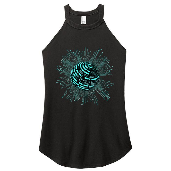 Binary Coding Computer Nerd Geeks Programmer Funny Coding  Women's Perfect Tri Rocker Tank