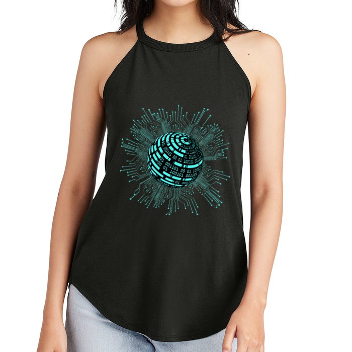 Binary Coding Computer Nerd Geeks Programmer Funny Coding  Women's Perfect Tri Rocker Tank
