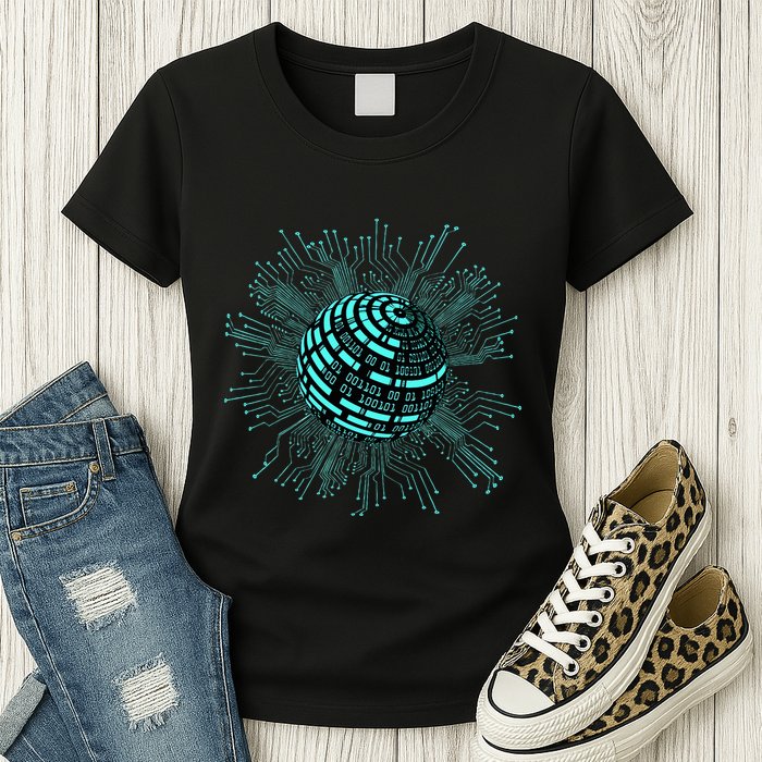 Binary Coding Computer Nerd Geeks Programmer Funny Coding  Womens T-Shirt