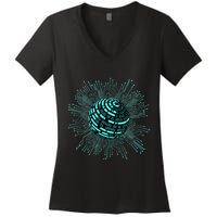 Binary Coding Computer Nerd Geeks Programmer Funny Coding  Women's V-Neck T-Shirt
