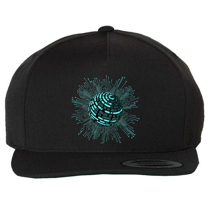 Binary Coding Computer Nerd Geeks Programmer Funny Coding  Wool Snapback Cap