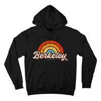 Berkeley California Ca Vintage Rainbow Retro 70s Hoodie