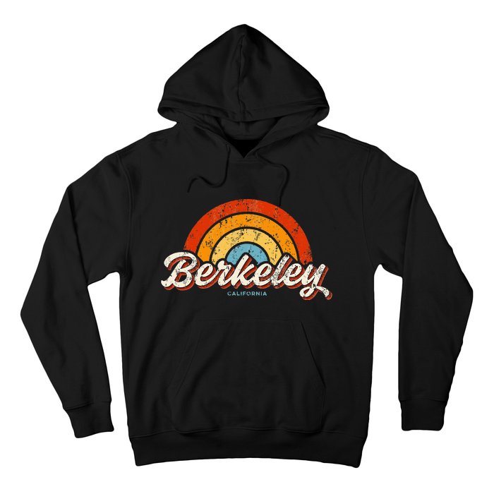 Berkeley California Ca Vintage Rainbow Retro 70s Hoodie