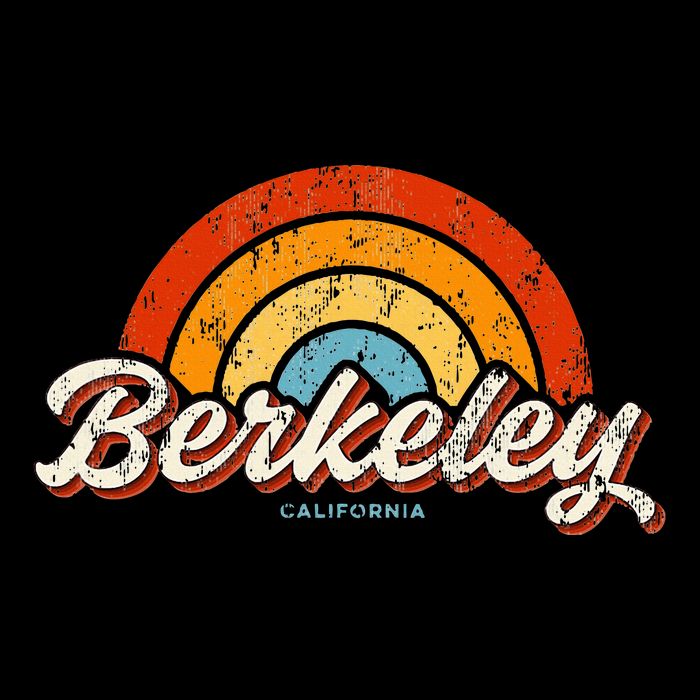 Berkeley California Ca Vintage Rainbow Retro 70s Sweatshirt