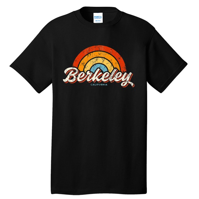 Berkeley California Ca Vintage Rainbow Retro 70s Tall T-Shirt