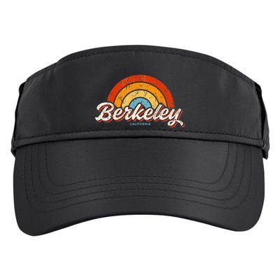 Berkeley California Ca Vintage Rainbow Retro 70s Adult Drive Performance Visor