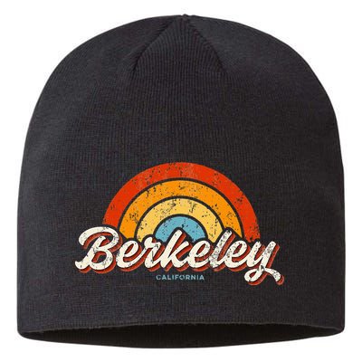Berkeley California Ca Vintage Rainbow Retro 70s Sustainable Beanie