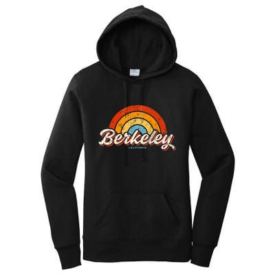 Berkeley California Ca Vintage Rainbow Retro 70s Women's Pullover Hoodie