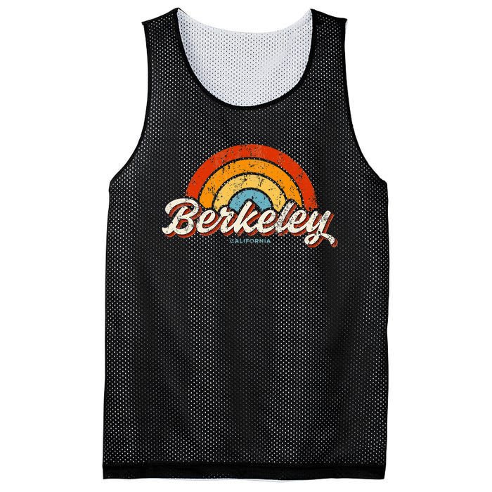 Berkeley California Ca Vintage Rainbow Retro 70s Mesh Reversible Basketball Jersey Tank