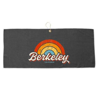 Berkeley California Ca Vintage Rainbow Retro 70s Large Microfiber Waffle Golf Towel
