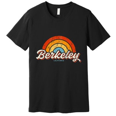 Berkeley California Ca Vintage Rainbow Retro 70s Premium T-Shirt