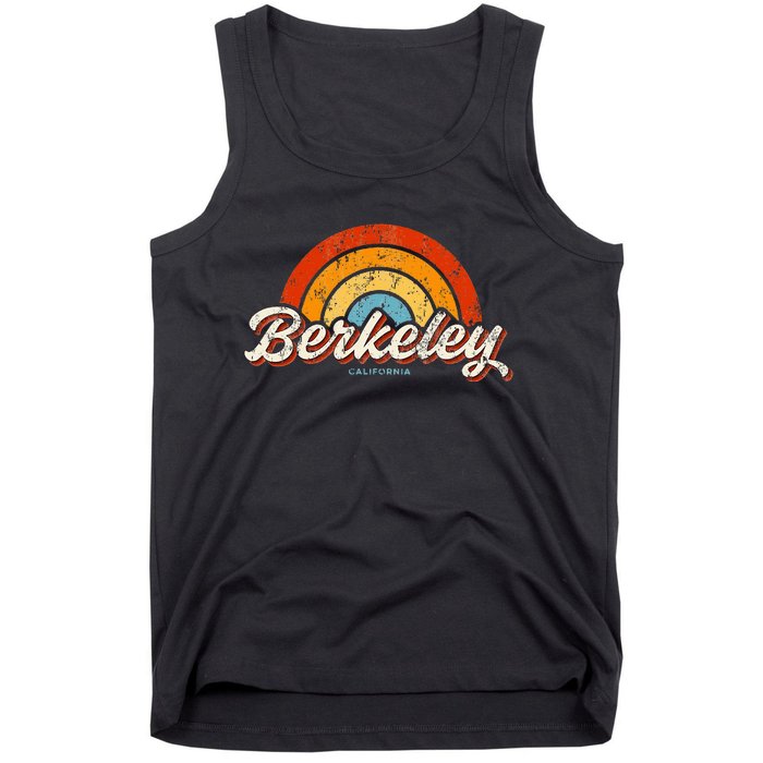 Berkeley California Ca Vintage Rainbow Retro 70s Tank Top